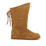 "AS IS" BEARPAW Phylly Suede LacedBack Boot with NeverWet
