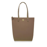 TAUPE JOY Chic Lightweight Leather Tote with RFID Protection