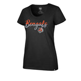 Cincinnati Bengals Sequin NFL Womens Tee for Her 70% cotton, 30% polyester