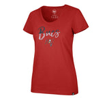 Tampa Bay Buccaneers Sequin NFL Womens Tee for Her 70% cotton, 30% polyester