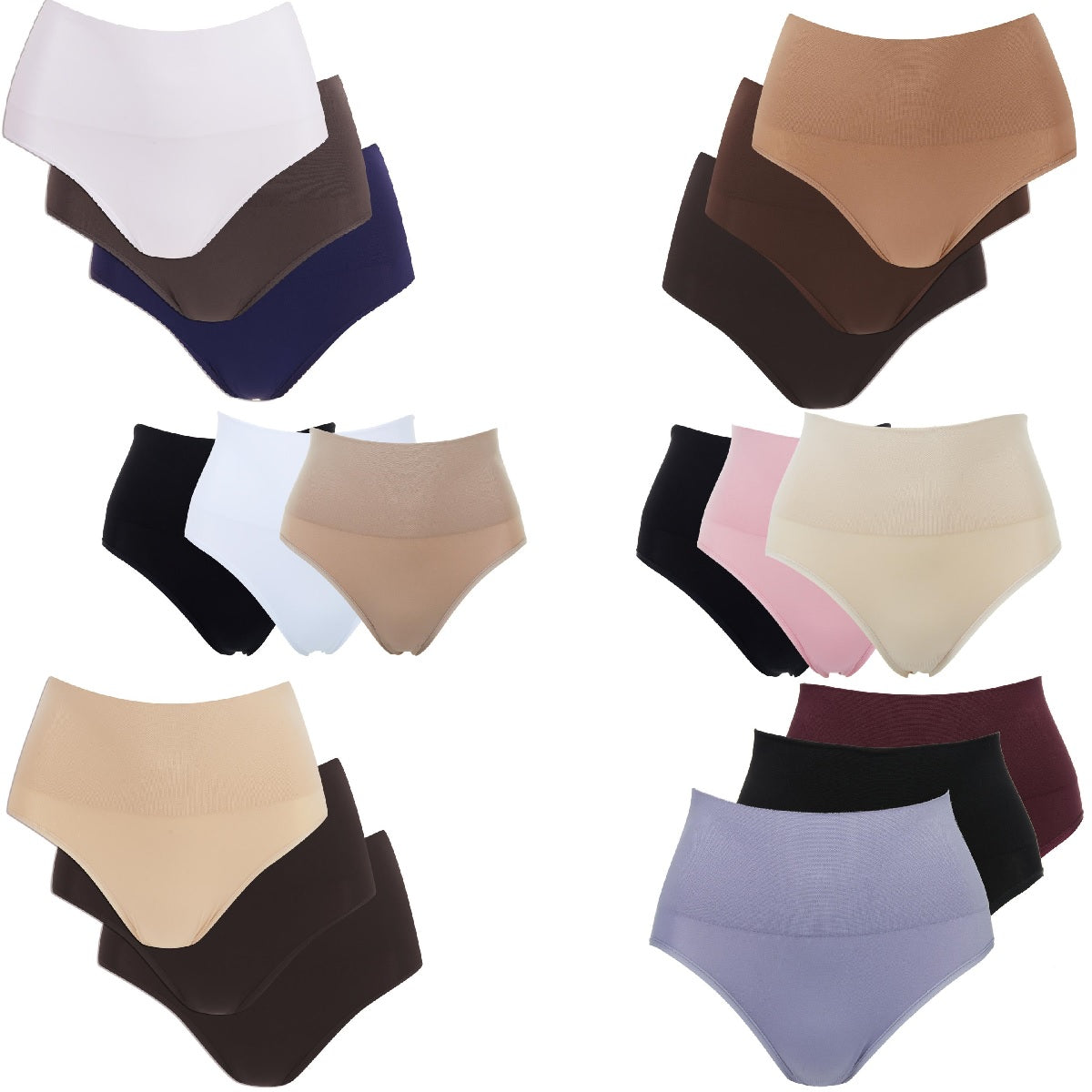 Yummie by Heather Thomson Women's Seamless Brief Panties, 6 Pack 