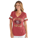 San Francisco 49ers Officially Licensed NFL for Her Wildcard Short-Sleeve Tee by Glll