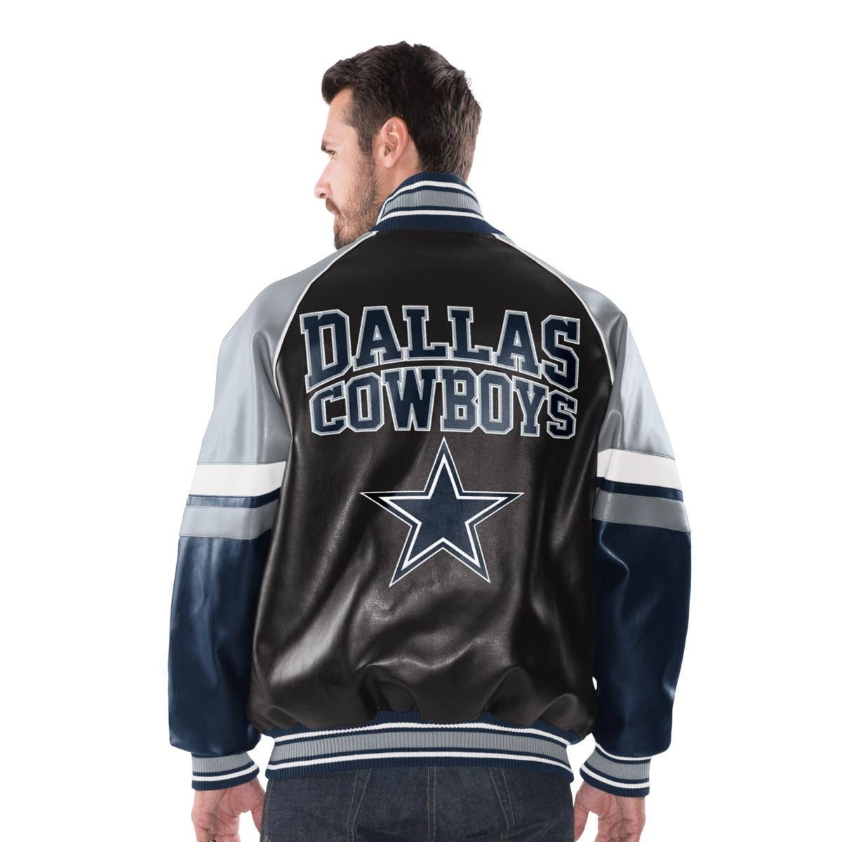AS IS' Officially Licensed NFL Men's Faux Leather Varsity Jacket – goSASS