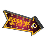 Officially Licensed NFL LightUp Arrow Marquee Sign Redskins
