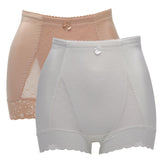 Rhonda Shear Dot Lace Pin Up Panty 2-pack nude/white