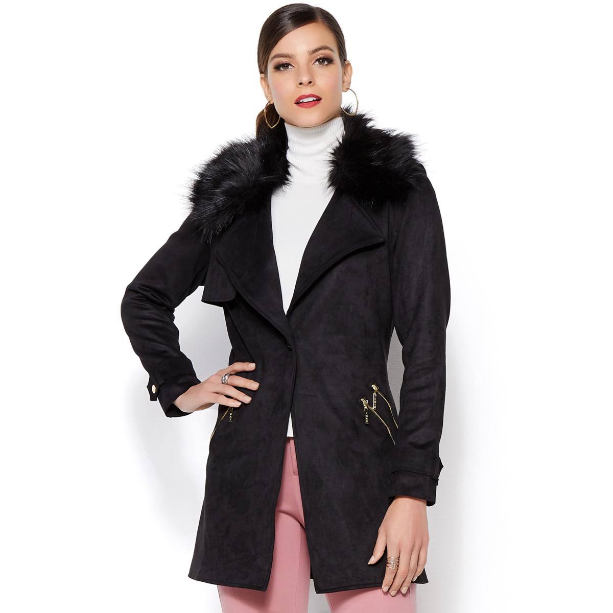 IMAN Global Chic Reversible Faux Fur/Quilted Jacket - 1872079