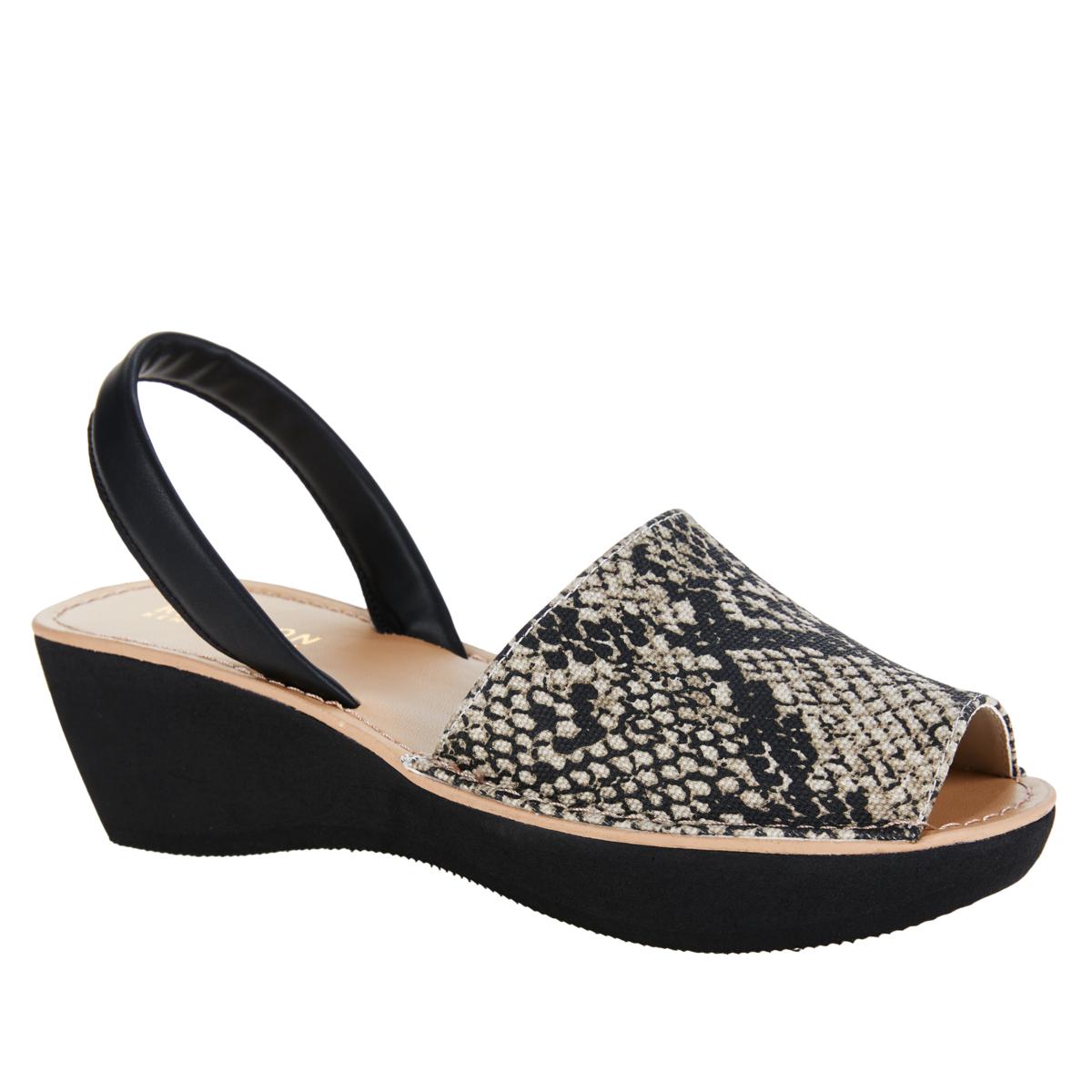 Kenneth Cole Reaction Fine Glass Wedge Slingback Sandal, – goSASS