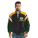 Officially Licensed NFL Men's Suede Jacket GREENBAY PACKERS
