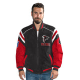 Officially Licensed NFL Men's Suede Jacket FALCONS