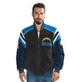 Officially Licensed NFL Men's Suede Jacket CHARGERS