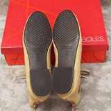 "AS IS" Aerosoles Goodness Suede Ballet Flats -7.5 Tan