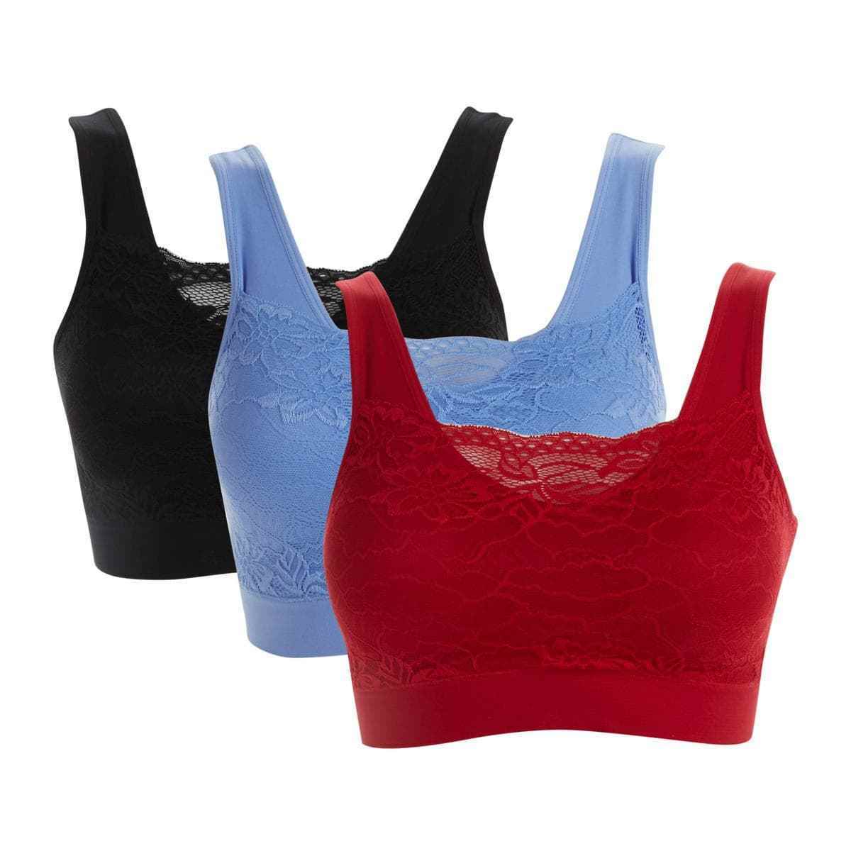 Rhonda Shear Lace Overlay Molded Cup Bra 2 Pack