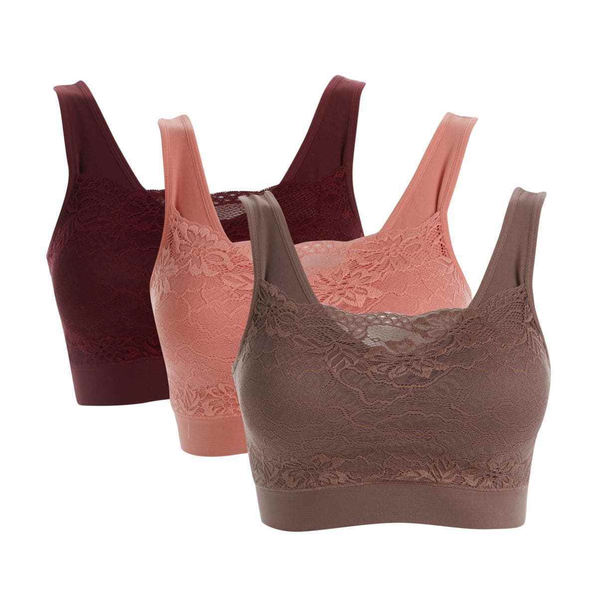 Rhonda Shear Molded Cup Bra with Back Closure Gray/Dusty Pink