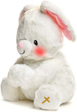 Cuddle Barn - Paws for Prayer Bunny | Animated Singing Bunny Stuffed Animal Plush Toy Prays Lights Up and Sings This Little Light of Mine, 10 inches