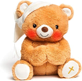 Cuddle Barn - Paws for Prayer Bear | Animated Singing Bear Stuffed Animal Plush Toy Prays Lights Up and Sings He's Got The Whole World in His Hands, 10 inches