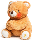 Cuddle Barn - Paws for Prayer Bear | Animated Singing Bear Stuffed Animal Plush Toy Prays Lights Up and Sings He's Got The Whole World in His Hands, 10 inches