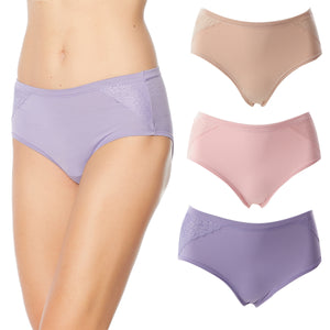 Aria Heavenly Touch 3 Pack Modern Brief with Lace Detail