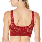 Rhonda Shear 2 Pack Lace Back Seamless Ahh Bra with Removable Pads