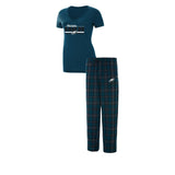 Officially Licensed NFL Women's Lodge Plaid PJ Set by Concept Sports
