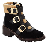 Vince Camuto Klerica Leather and Faux Fur Moto/Hiker Boot