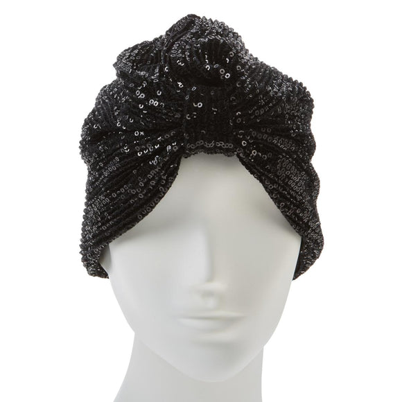 Sassy Jones Shiny Sequin Turban Headband