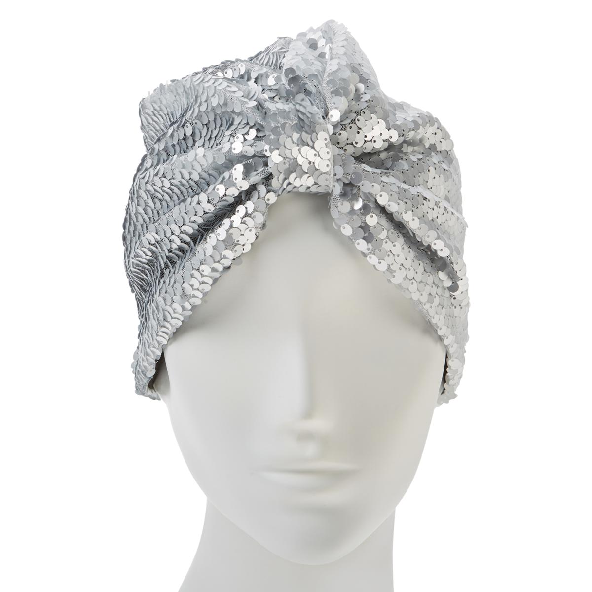 Sassy Jones Shiny Sequin Turban Headband – goSASS display picture 1