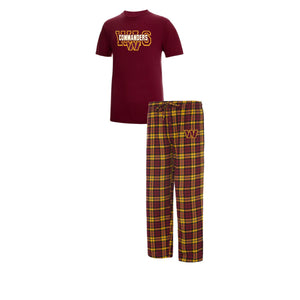 Officially Licensed NFL Men's Lodge Plaid PJ Set by Concept Sports
