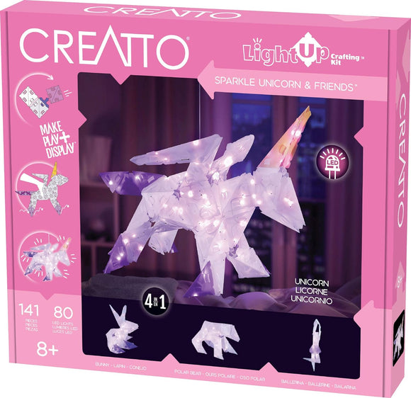 Thames & Kosmos Creatto: Sparkle Unicorn & Friends Light-Up Craft Puzzle