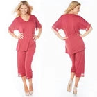 Rhonda Shear My Time Lace trim Capri Sleep Set