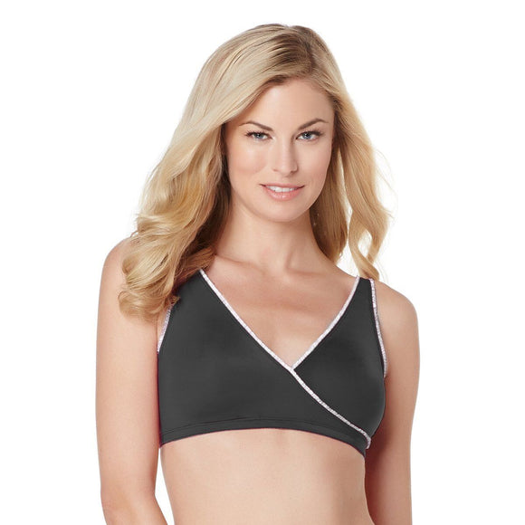Crossover Bralette with Contrast Trim by Rhonda Shear