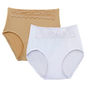 Rhonda Shear 2-pack Butterknit Lace Brief