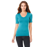 Rhonda Shear Seamless Short-Sleeve Top