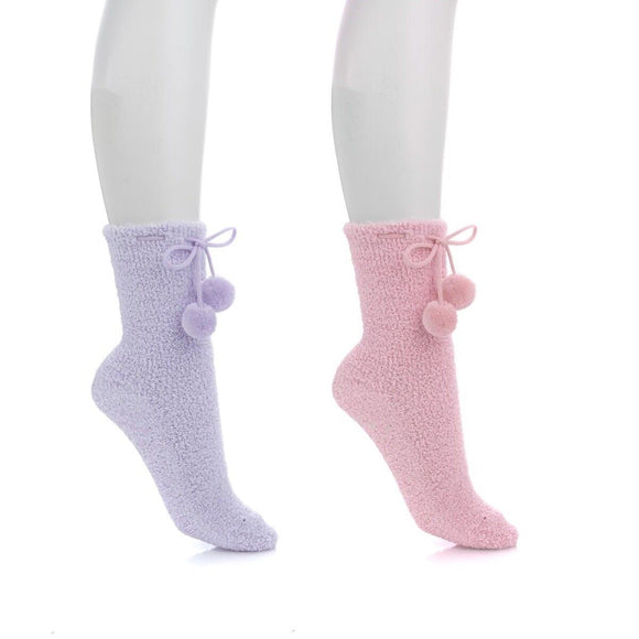 Rhonda Shear Marshmallow Drawstring Slipper Socks