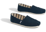 Toms Majolica Blue Heritage Canvas Womens Classic Slip-Ons