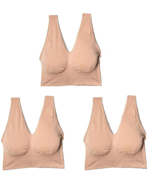 Rhonda Shear Comfort Support Ahh Bra – 3-Pack (No Pads, New With Tags)