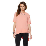 NENE by NeNe Leakes Georgette Top with Cami - M, Black
