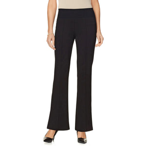 DG2 by Diane Gilman Stretch Ponte BootCut Trouser -PS-Black