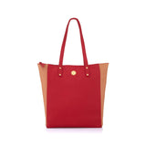 JOY Leather Colorblock Tote with RFID Protection