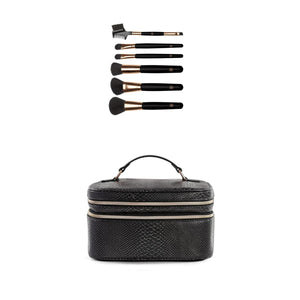 Luke Henderson Train Case & 6pc Brush Set