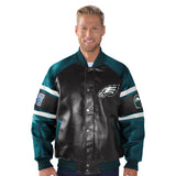 Officially Licensed NFL Faux Leather Varsity Jacket by Glll EAGLES