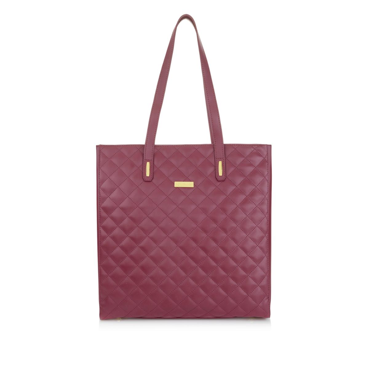 JOY IMAN Diamond Quilted Genuine Leather Tote Bag with RFID – goSASS