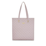 JOY & IMAN Diamond Quilted Genuine Leather Tote Bag with RFID