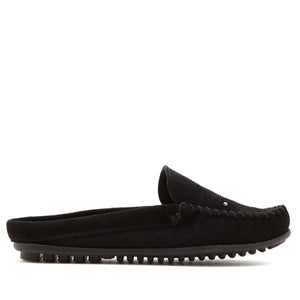 "AS IS" Minnetonka Suede Moccasin Mule with Studs