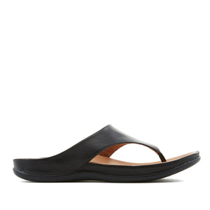 "AS IS" Strive Maui Classic Leather Toe Post Orthotic Sandal - 6.5/7