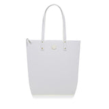 SOFT WHITE JOY Chic Lightweight Leather Tote with RFID Protection