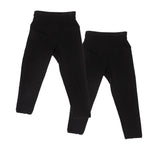Nearly Nude 2pk Capri-Length Stretch Cotton Legging - S, Black/Black