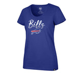 Buffalo Bills Sequin NFL Womens Tee for Her 70% cotton, 30% polyester
