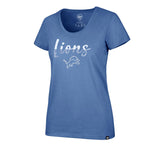 Detroit Lions Sequin NFL Womens Tee for Her 70% cotton, 30% polyester