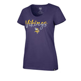 Minnesota Vikings Sequin NFL Womens Tee for Her 70% cotton, 30% polyester