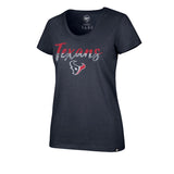 Houston Texans Sequin NFL Womens Tee for Her 70% cotton, 30% polyester